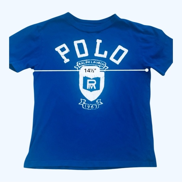 Polo by Ralph Lauren Royal Blue Tee Unisex S(8) graphic design logo cotton - Picture 7 of 14